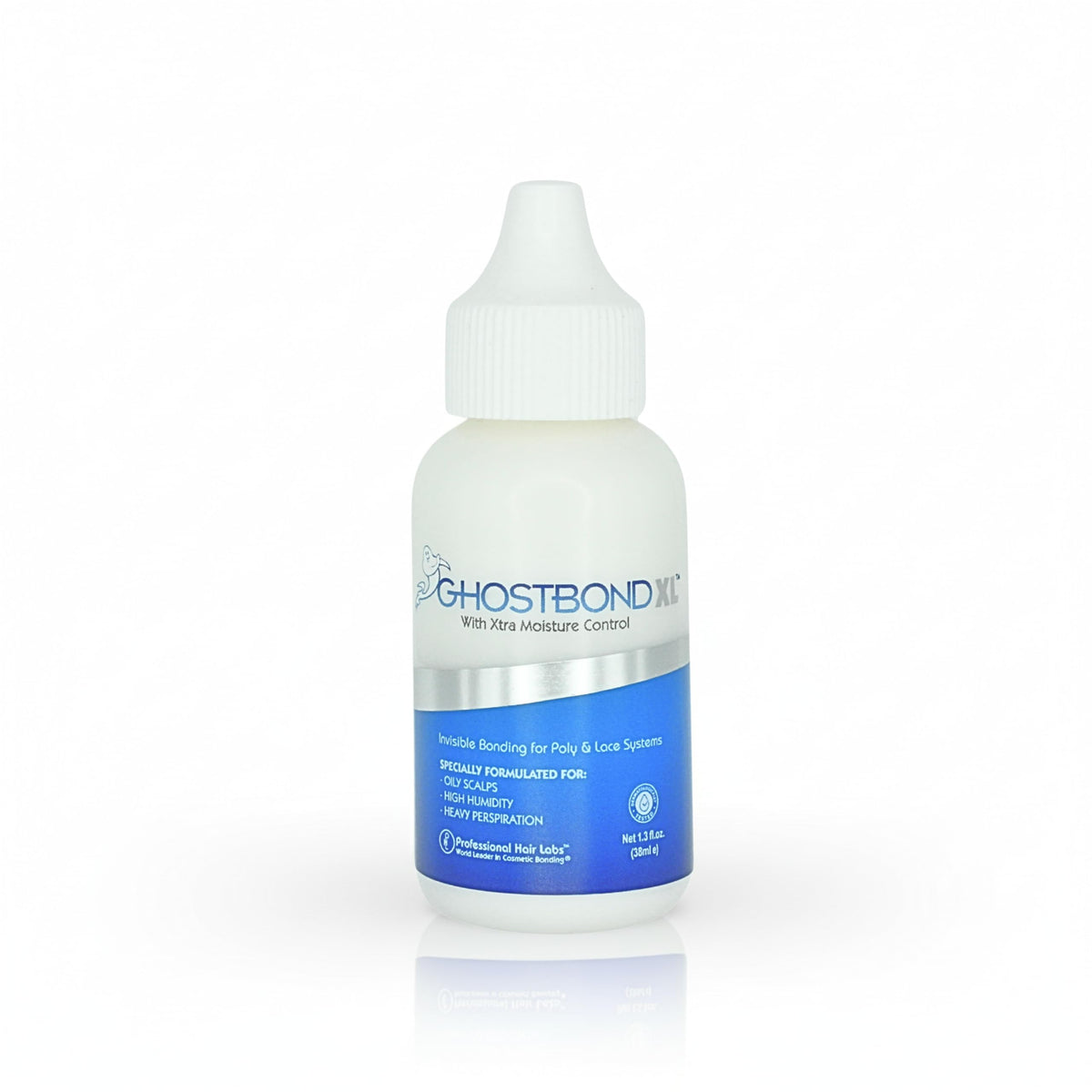 GhostBond XL bonding glue delivers invisible adhesion for a natural hairline.