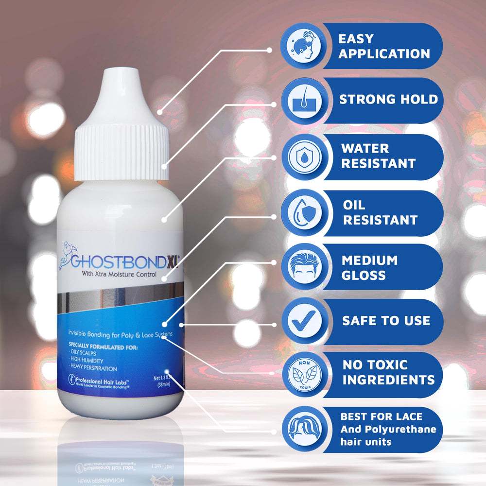 GhostBond XL latex-free non-toxic adhesive designed for sensitive skin.