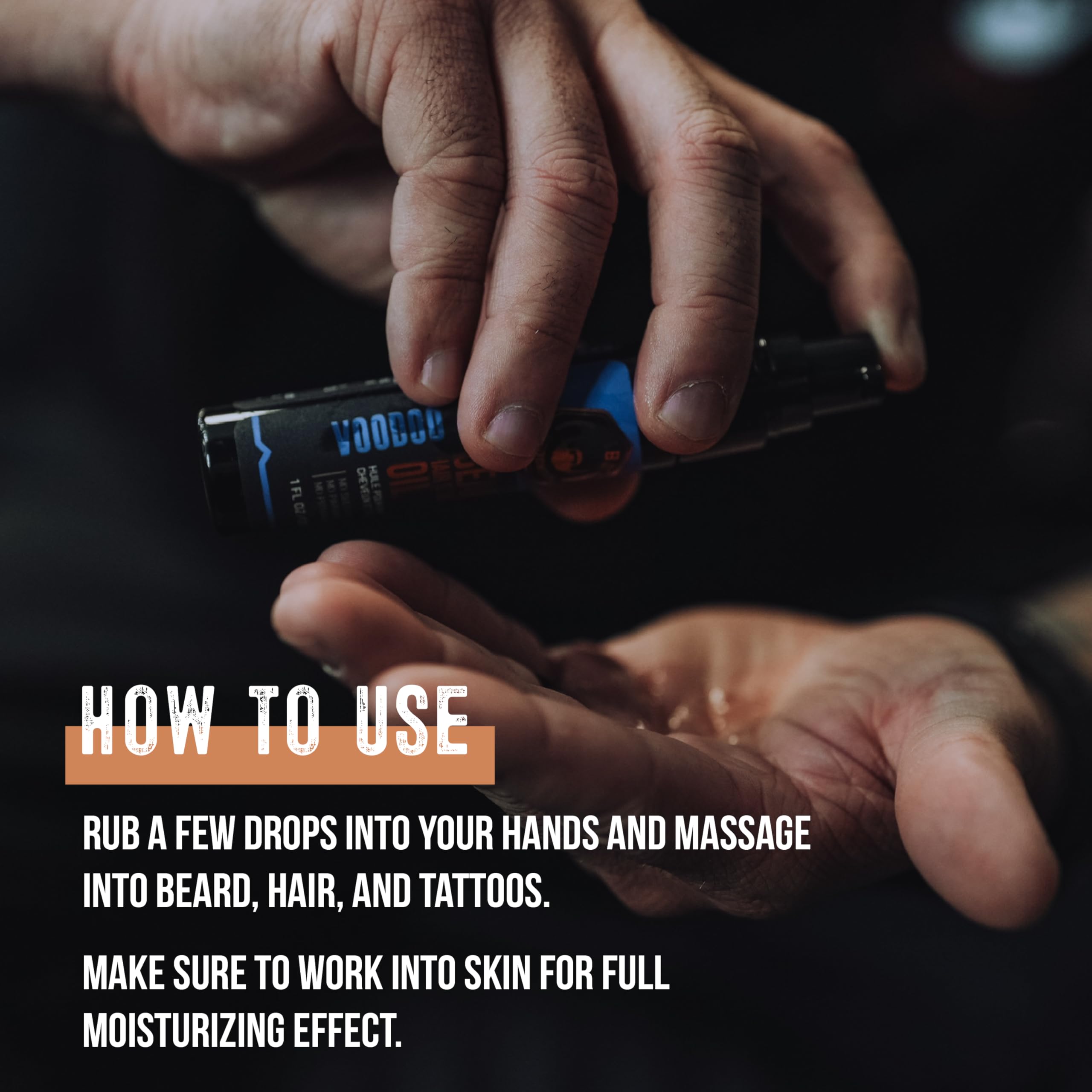GIBS Alpha Male tattoo oil mini soothes dry skin and preserves color.
