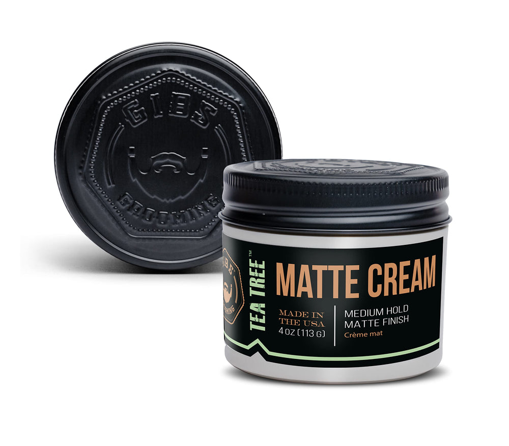 GIBS crema mate arbol de te en bote de 4 oz para fijación ligera.