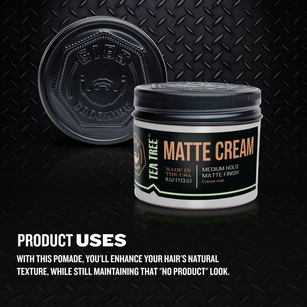 GIBS crema textura suave para peinado con aroma mentolado.
