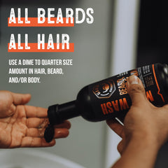GIBS Original Man Wash cleanses hair and beard while moisturizing skin.