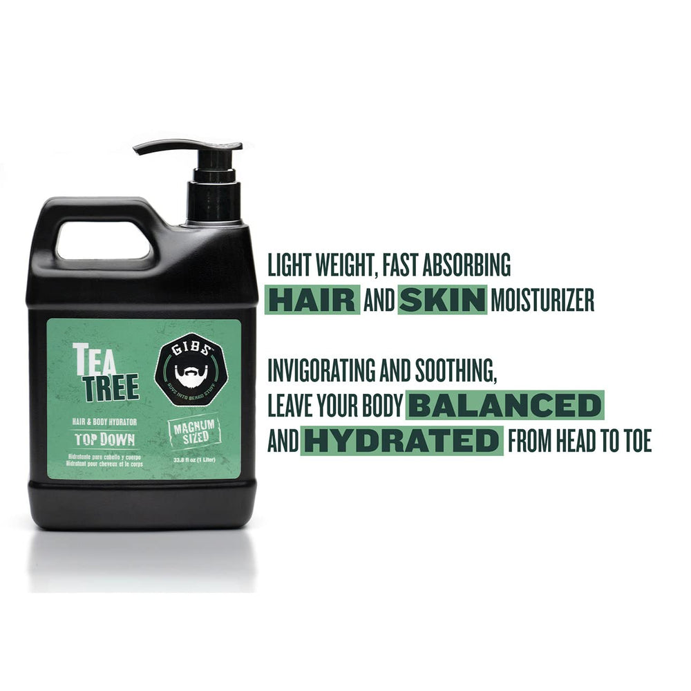 GIBS Tea Tree Hydrator application scene highlights soothing, cooling feel.