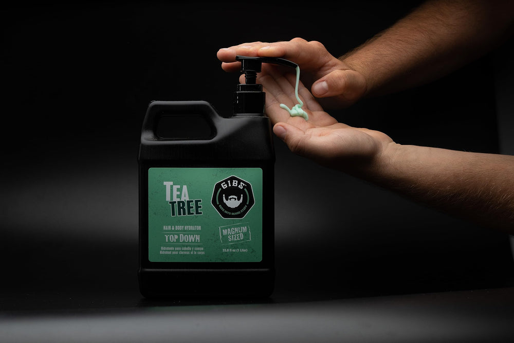 GIBS Tea Tree Hydrator packaging shows generous 33.8 oz size.
