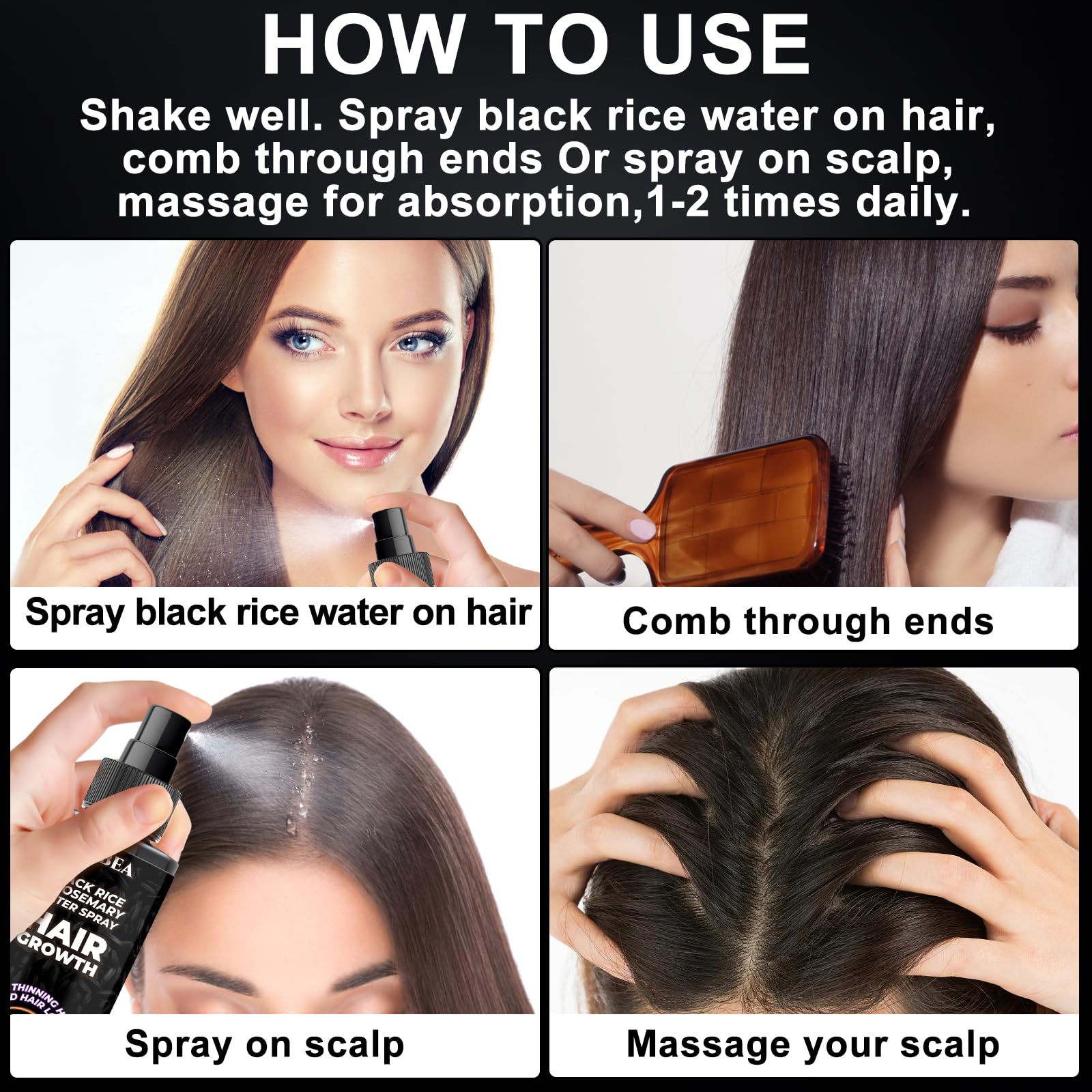 GIFBEA aplicación rápida y fácil para cuidado diario del cabello.
