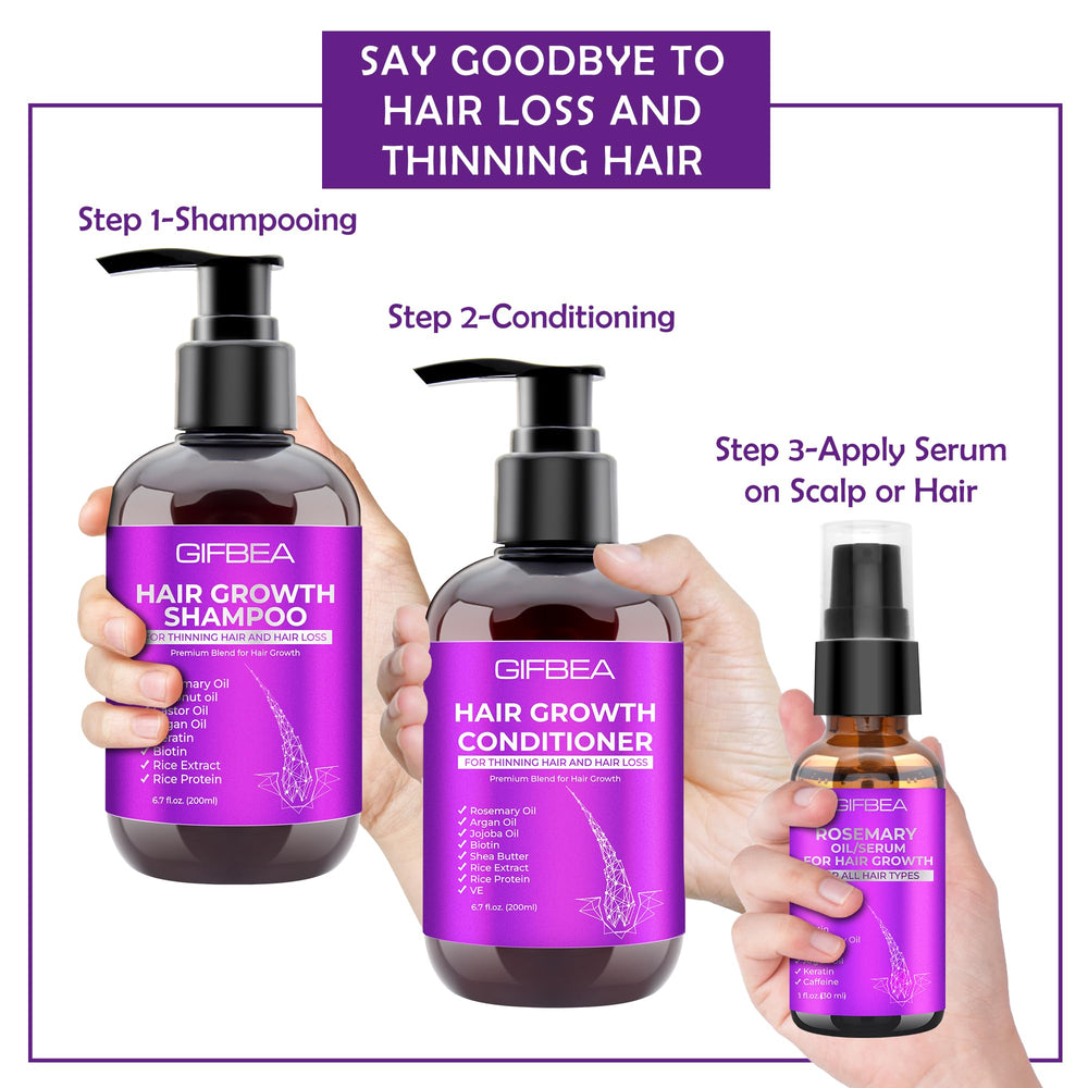 GIFBEA conjunto productos crecimiento: rutina completa para cabello más saludable.
