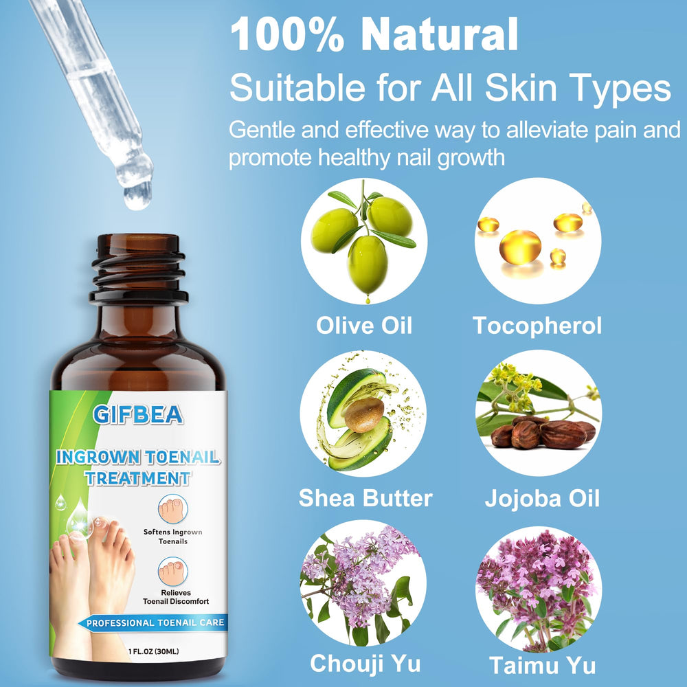 GIFBEA Thick Nail Care close-up highlighting softening formula aiding clip-friendly nails.