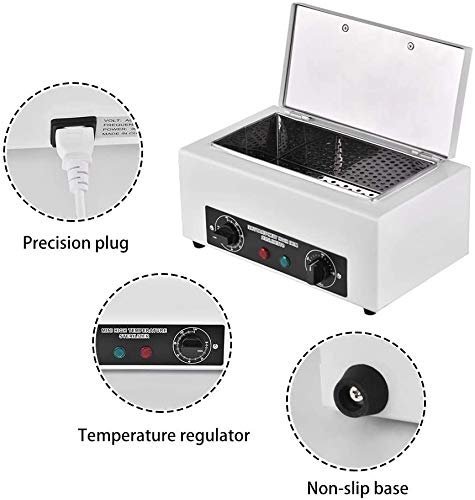 Giff NV-210 timer control panel close-up showing adjustable heat for versatile tool sanitation.