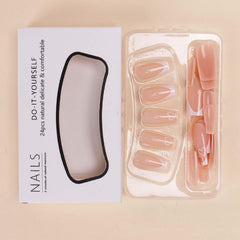 Gifiky nude French design nails versatile chic looks.