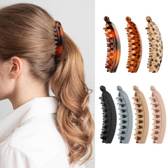 Gift4U banana clip in Cream Amber for secure daily hold on hair