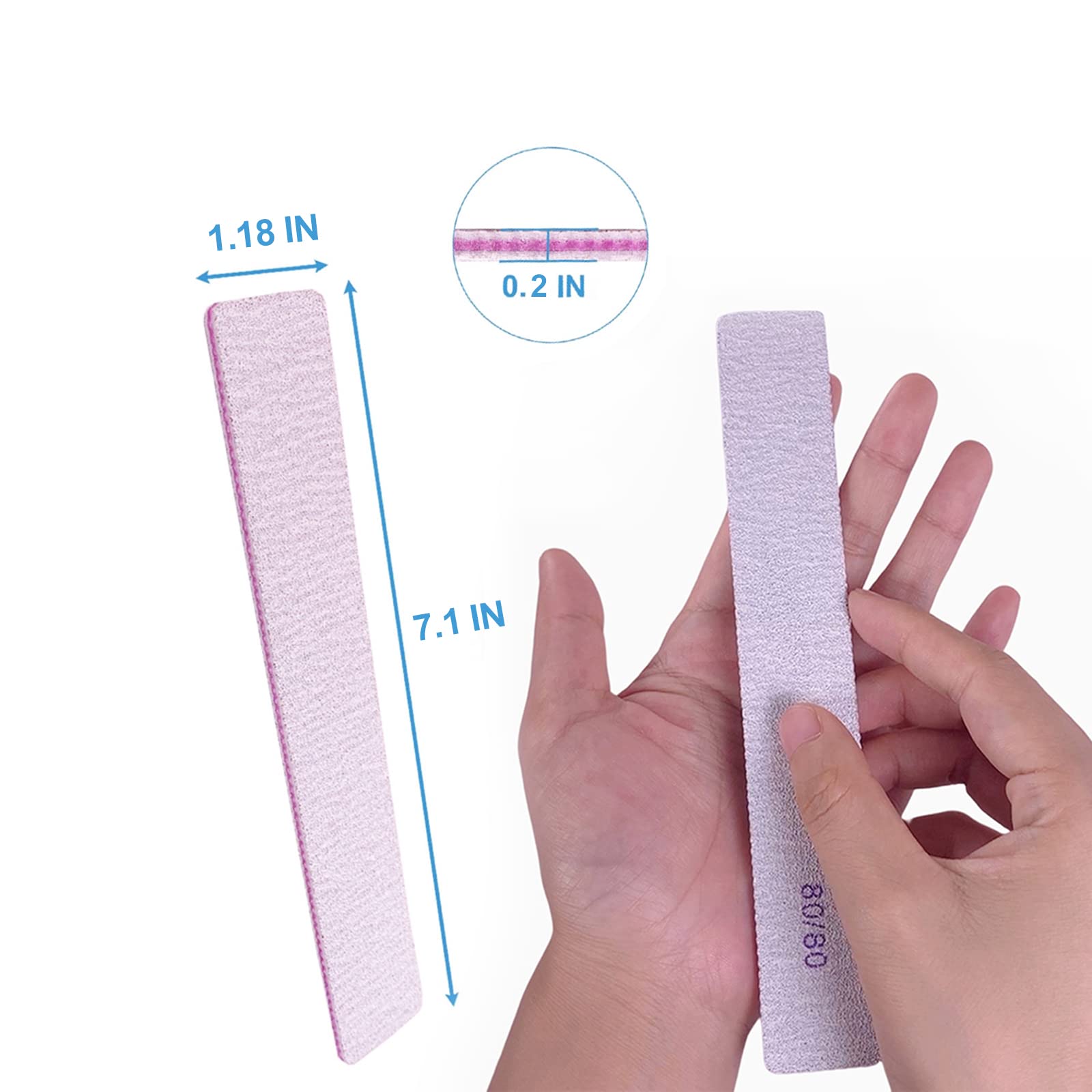 GigaGround acrylic gel nail file 80 grit for prepping overlays.