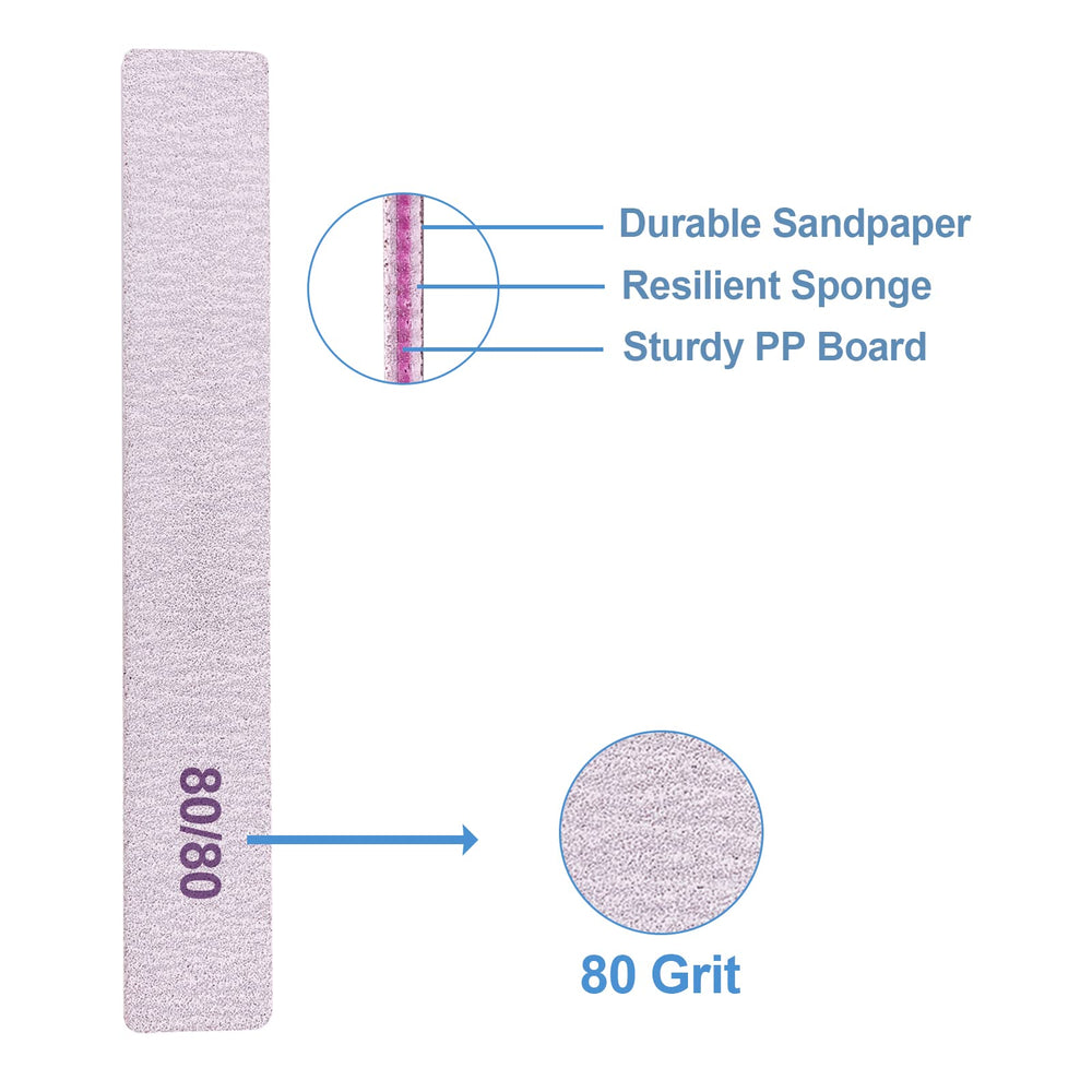 GigaGround coarse emery file 80 grit for efficient overlay removal.
