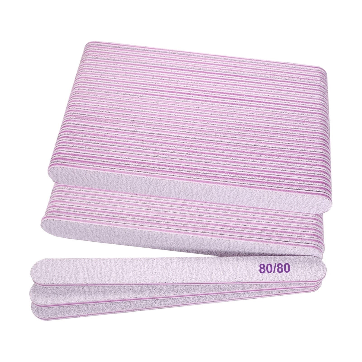 GigaGround 80/80 grit nail files, double-sided for fast shaping.