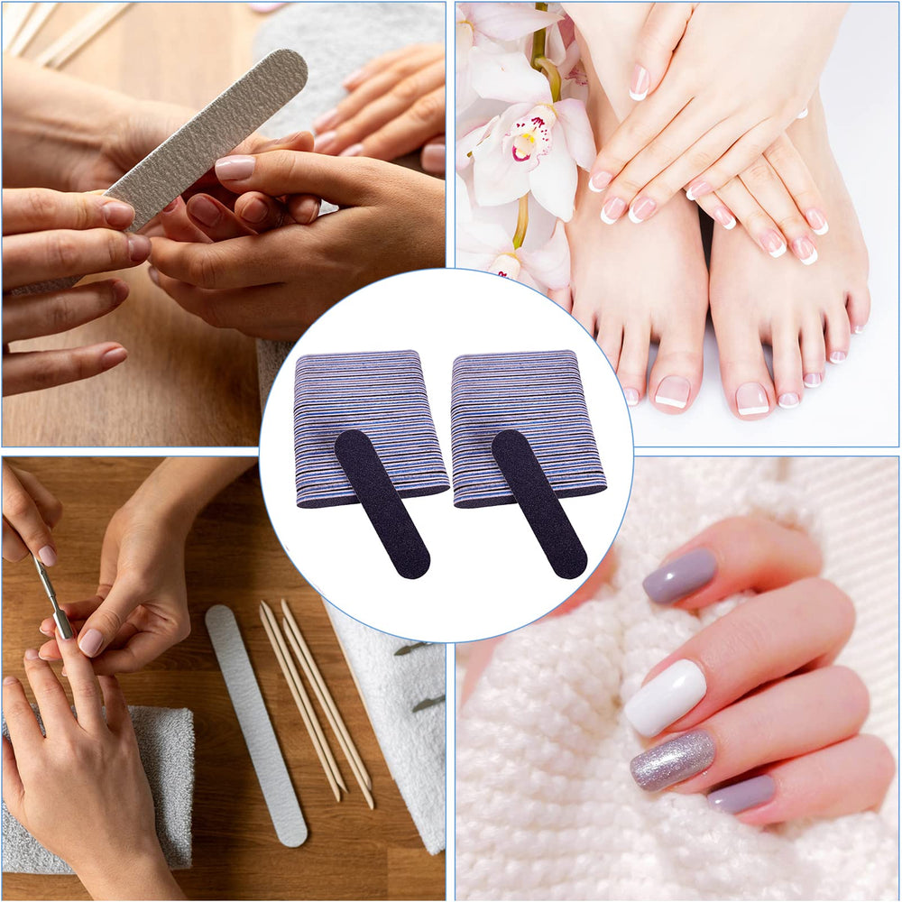 GigaGround acrylic nails shaping and buffing with durable grit options