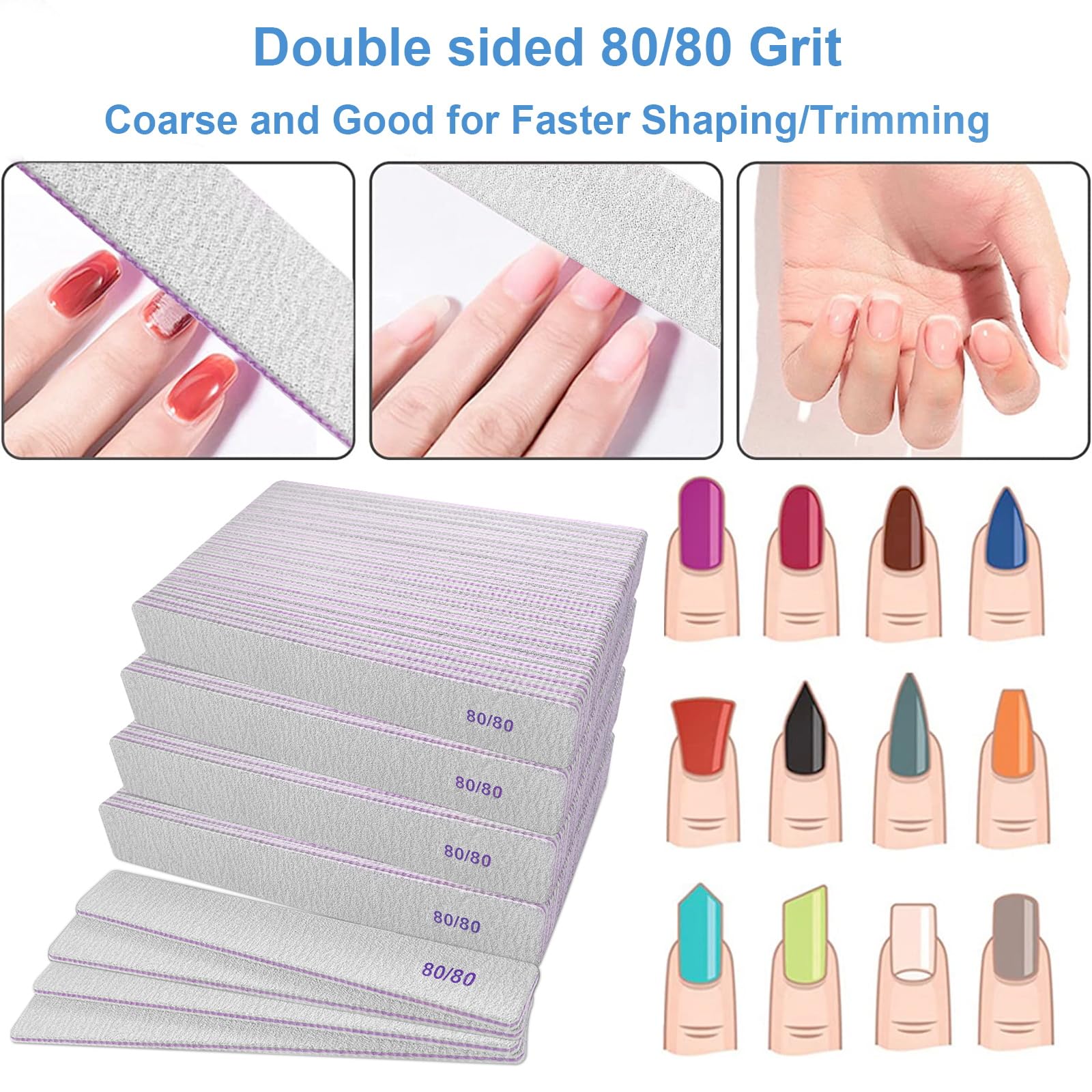 GigaGround coarse emery boards—durable and long-lasting for efficient nail prep.