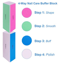 GigaGround buffer with 240 grit side to smooth nail surfaces.