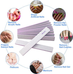 GigaGround professional nail files with gray finish and grit labeling for fast selection.
