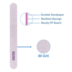 GigaGround square ergonomic nail file, 7.1 inches, easy to hold.