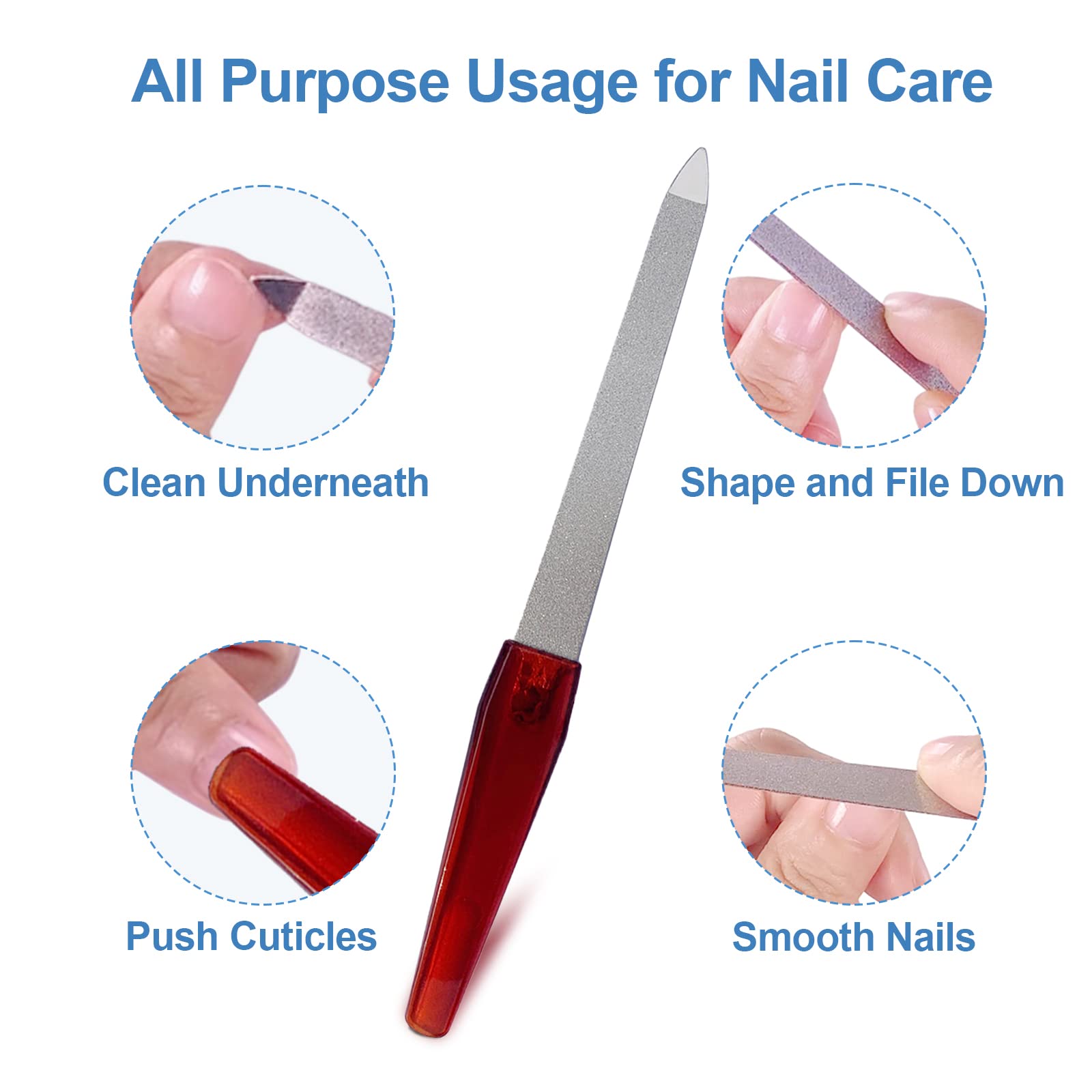 GigaGround sword nail file with pointed tip for cleaning under nails