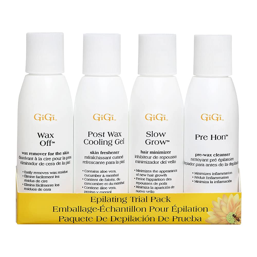 GiGi Post Waxing Essentials Kit packaging front view for salon-grade results