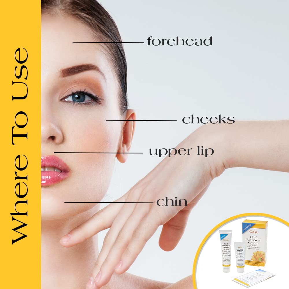 GIGI two-step system in action: cream then soothing cream