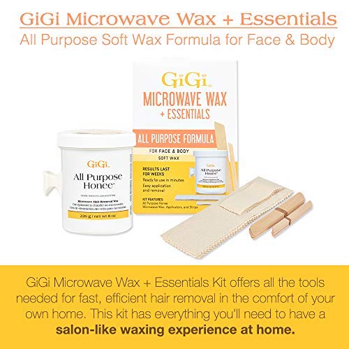 GIGI at-home waxing setup on a clean vanity