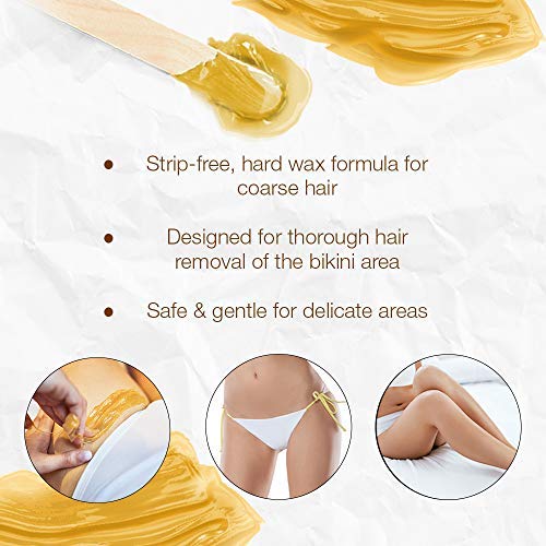 GIGI Brazilian hard wax spread shows easy application for delicate areas.