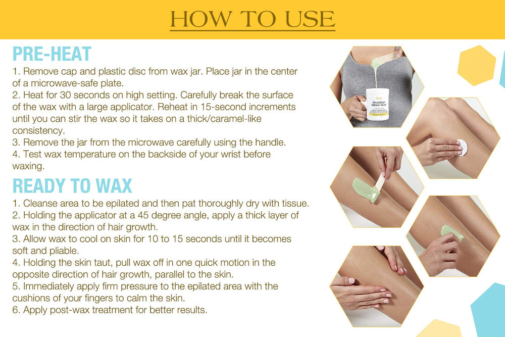 GIGI hands applying wax for smooth, long-lasting results