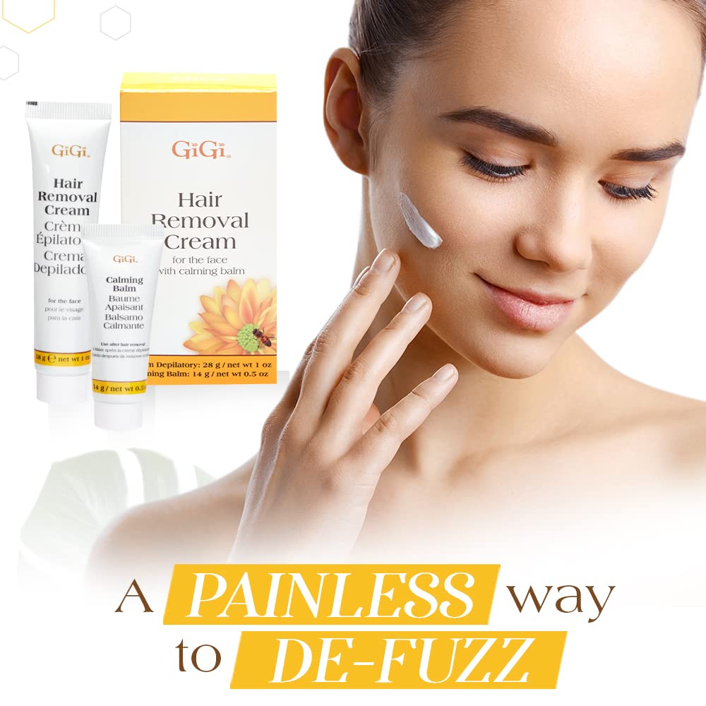 GIGI calming balm texture, moisturizes while restoring balance.