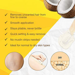 GIGI Coconut Honee Flex Wax bikini-area-use highlights gentle removal in delicate zones.