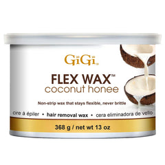 GIGI Coconut Honee Flex Wax jar for at-home full-body use, gentle on sensitive skin.