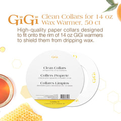 GIGI collar on wax can shows quick, tidy setup for less mess during waxing.