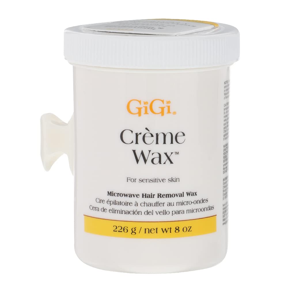 GIGI crème wax face and body microwavable jar ideal for at-home waxing.