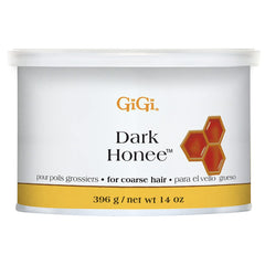 GiGi Dark Honee Soft Wax bottle pour for easy at-home waxing and smooth results.