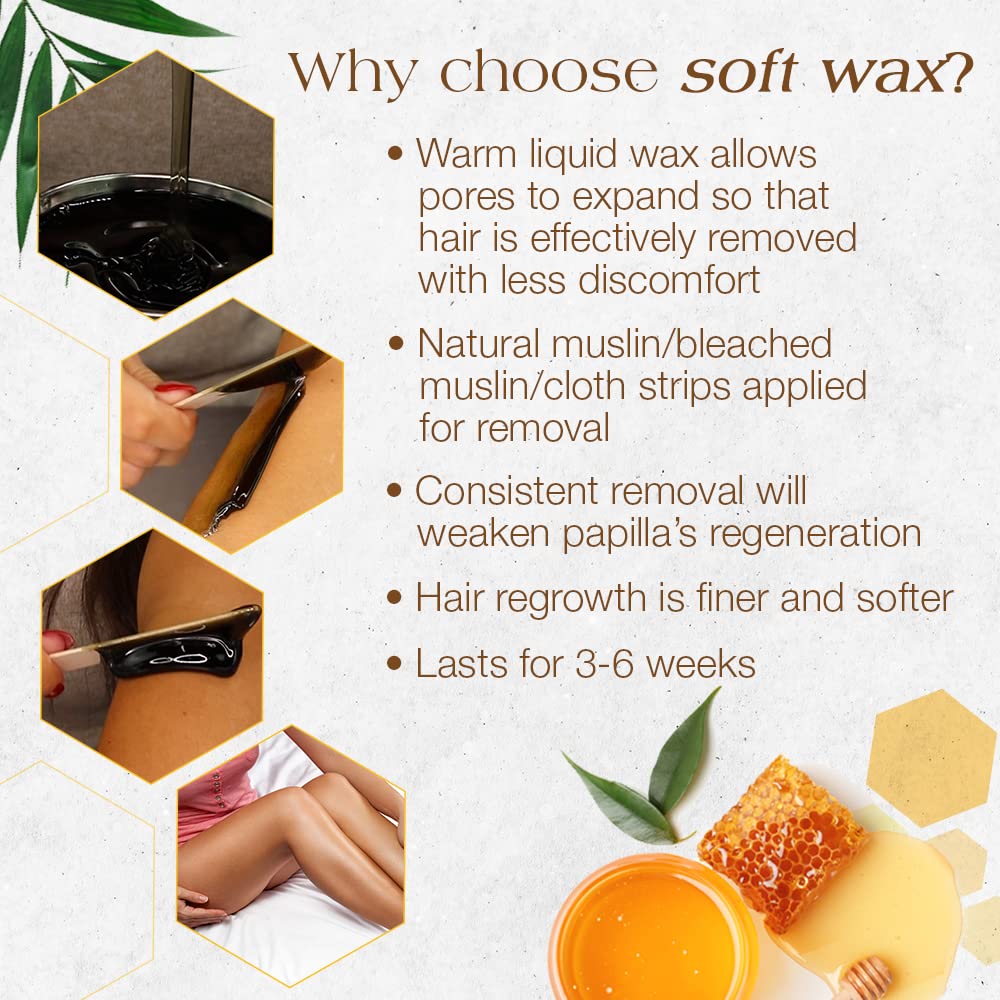 GiGi Dark Honee Soft Wax hands applying on skin for a smooth waxing session.