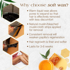 GiGi Dark Honee Soft Wax hands applying on skin for a smooth waxing session.