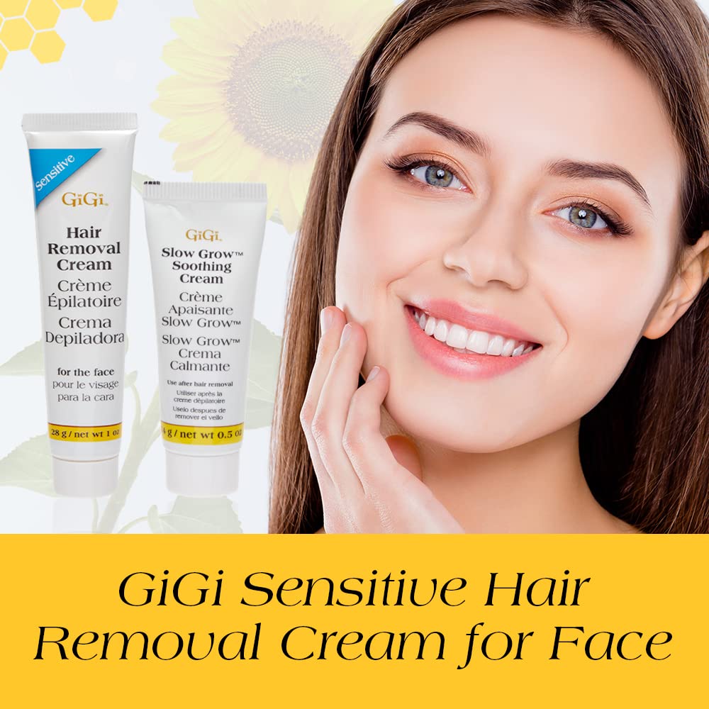 GIGI facial hair removal kit for sensitive skin in use