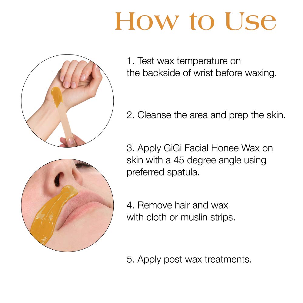 GIGI Facial Honee Wax at-home spa setup enables convenient waxing routines.