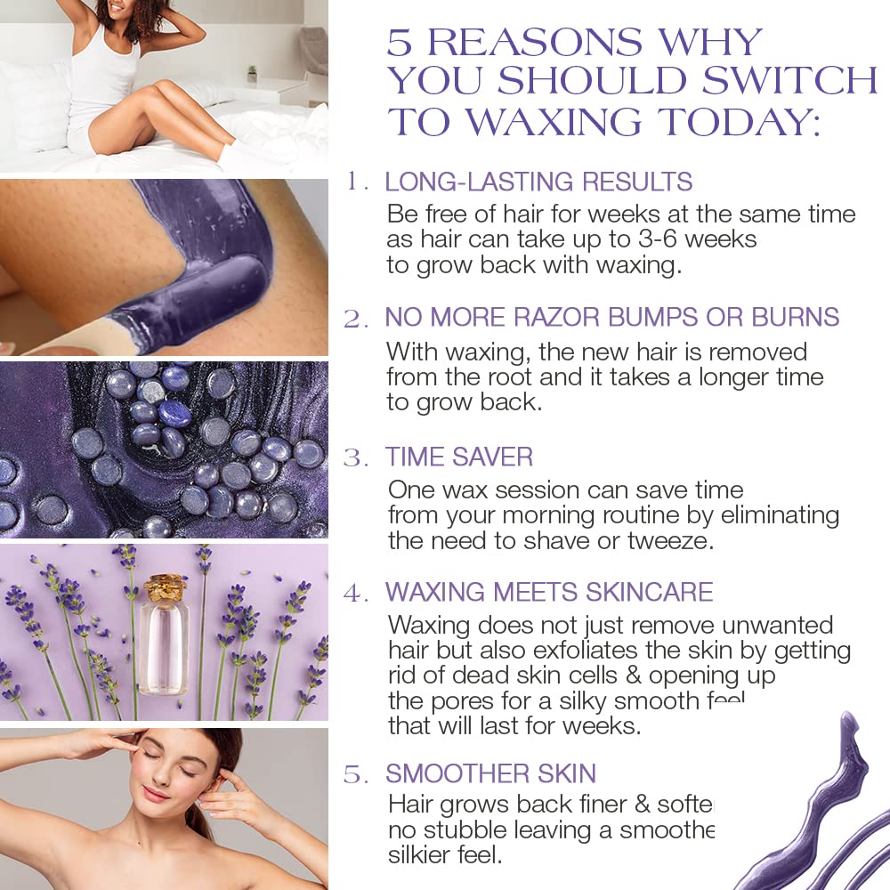 GIGI lavender scented wax ideal for full-body waxing sessions.