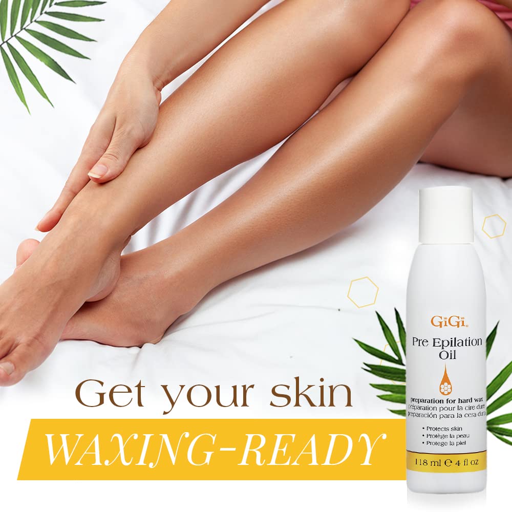 GIGI grape seed oil boosts skin elasticity during waxing.