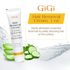 GIGI hair removal cream texture close-up, dissolves hair at the surface with smooth action.