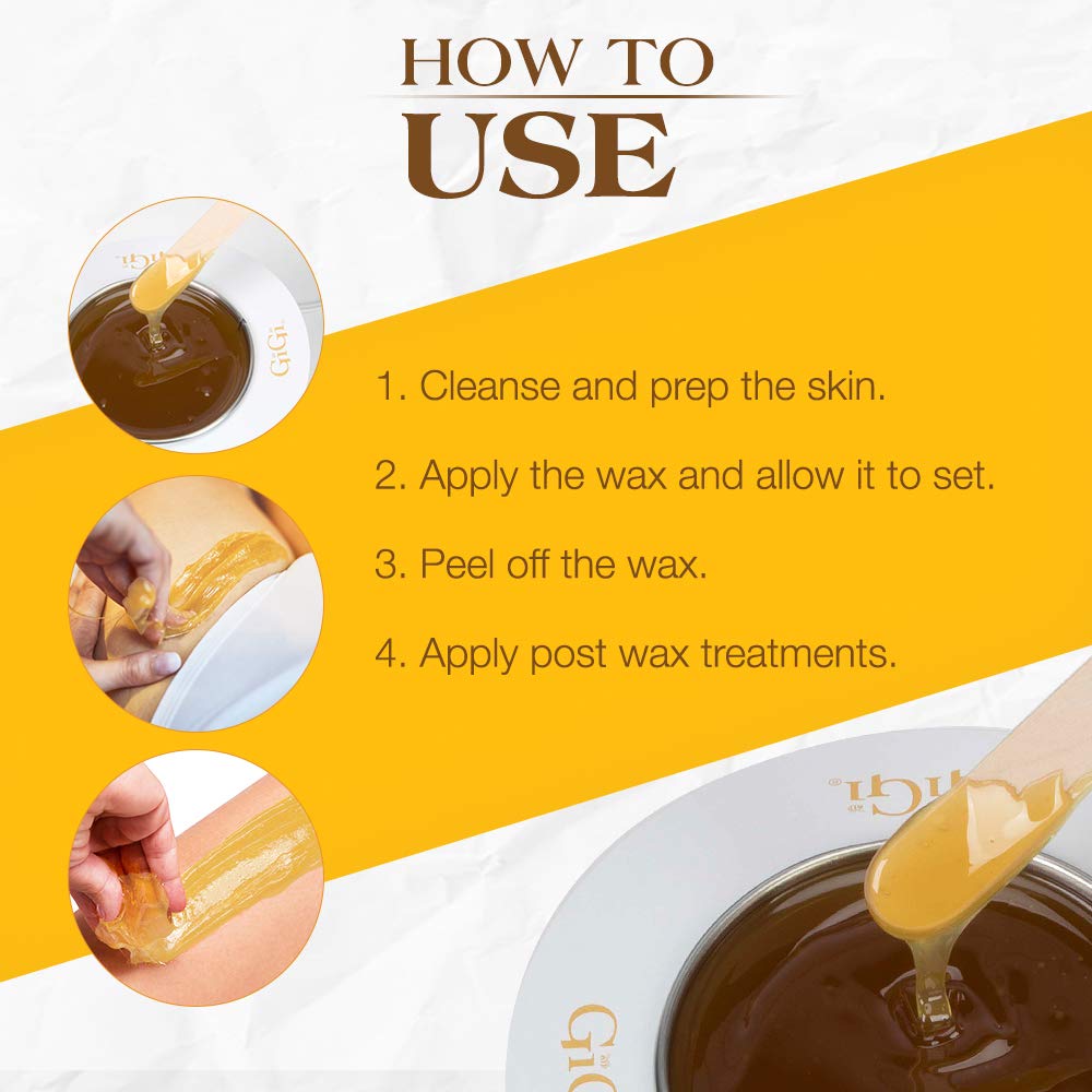 GIGI hard wax for bikini-area use with no strips required.