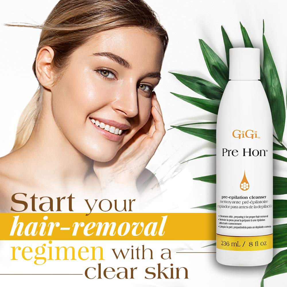 GIGI honey-infused cleanser droplets for gentle pre-wax nourishment