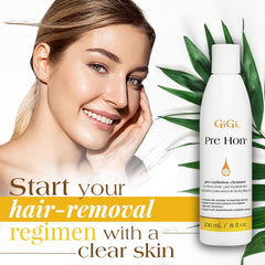 GIGI honey-infused cleanser droplets for gentle pre-wax nourishment