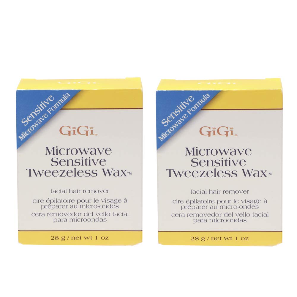 GIGI microwave tweezeless wax jar 1oz for fast, painless at-home hair removal