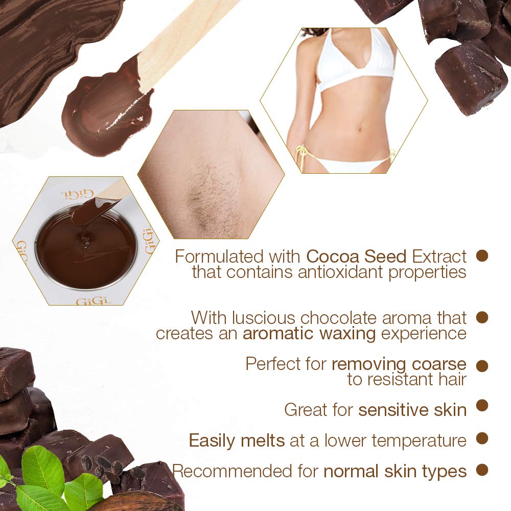 Creamy chocolate formula nourishes skin and enhances session comfort.