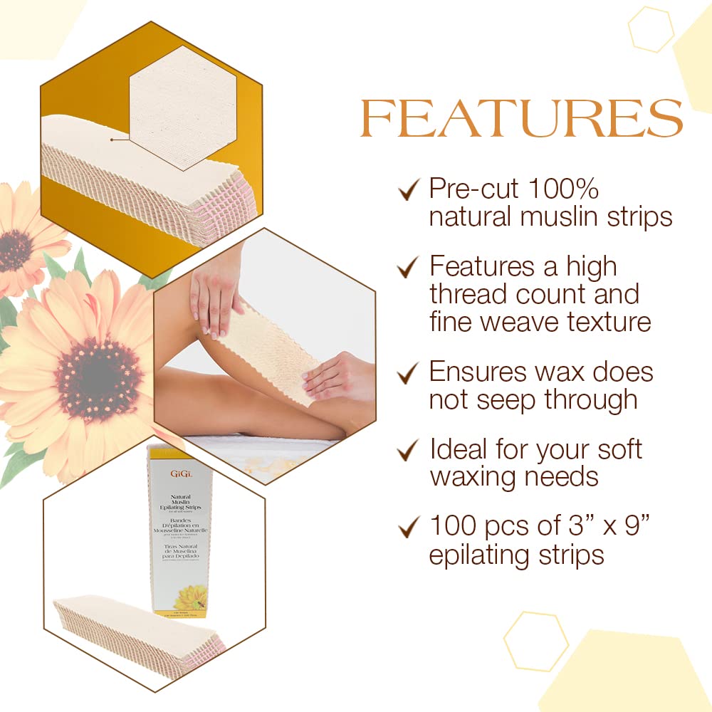GIGI Large 3x9 strips in use on legs showing efficient coverage.