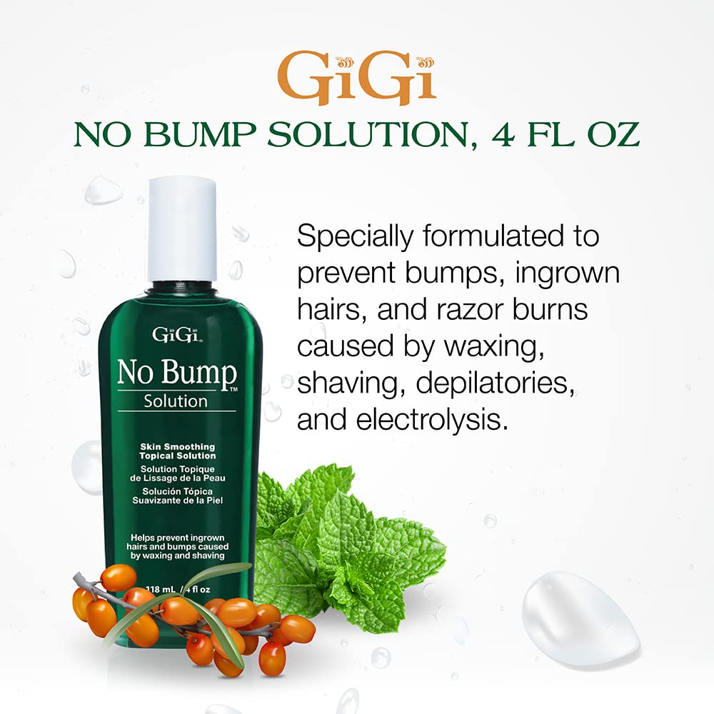 GIGI No Bump ingredients label highlights glycerin for hydration and skin support.