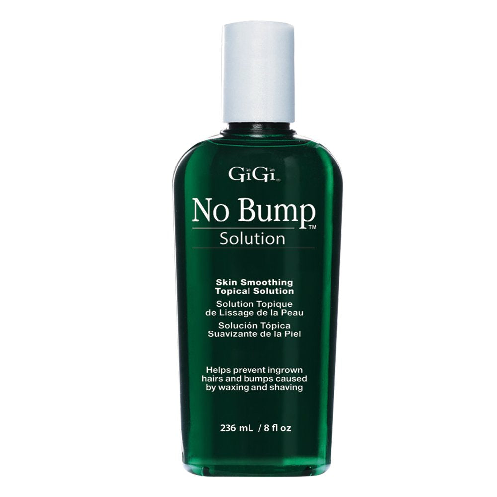 GIGI No Bump bottle on shelf highlights travel-friendly post-removal skincare.