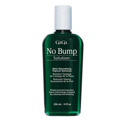 GIGI No Bump bottle on shelf highlights travel-friendly post-removal skincare.
